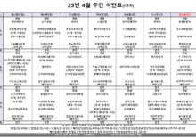4월 1주차 식단표