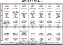 5월 2주차 식단표